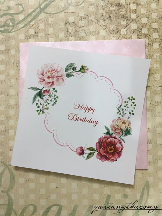 Thiệp in Happy birthday 9